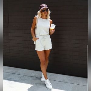 VICI Tavira Ribbed Knit Top and Shorts SET Size Small